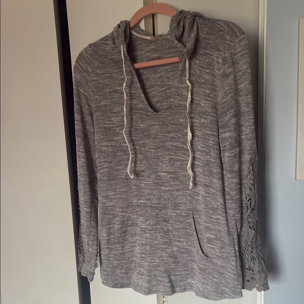 Gray Women's Hooded Top